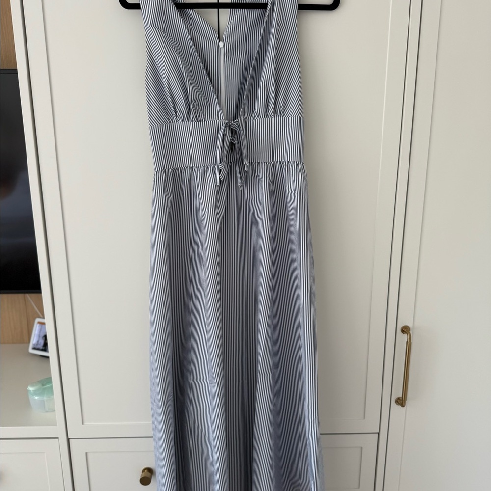 Reformation Striped Sleeveless Midi Dress